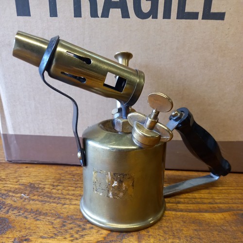 Vintage brass blow - brass, lamp