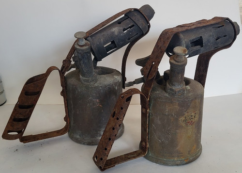 Vintage brass blowtorch - vintage,